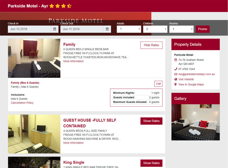 Book Ayr Accommodation Online - Parkside Motel